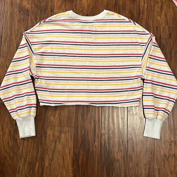 Striped Hollister Cropped Sweater/Sweatshirt - Picture 4 of 5